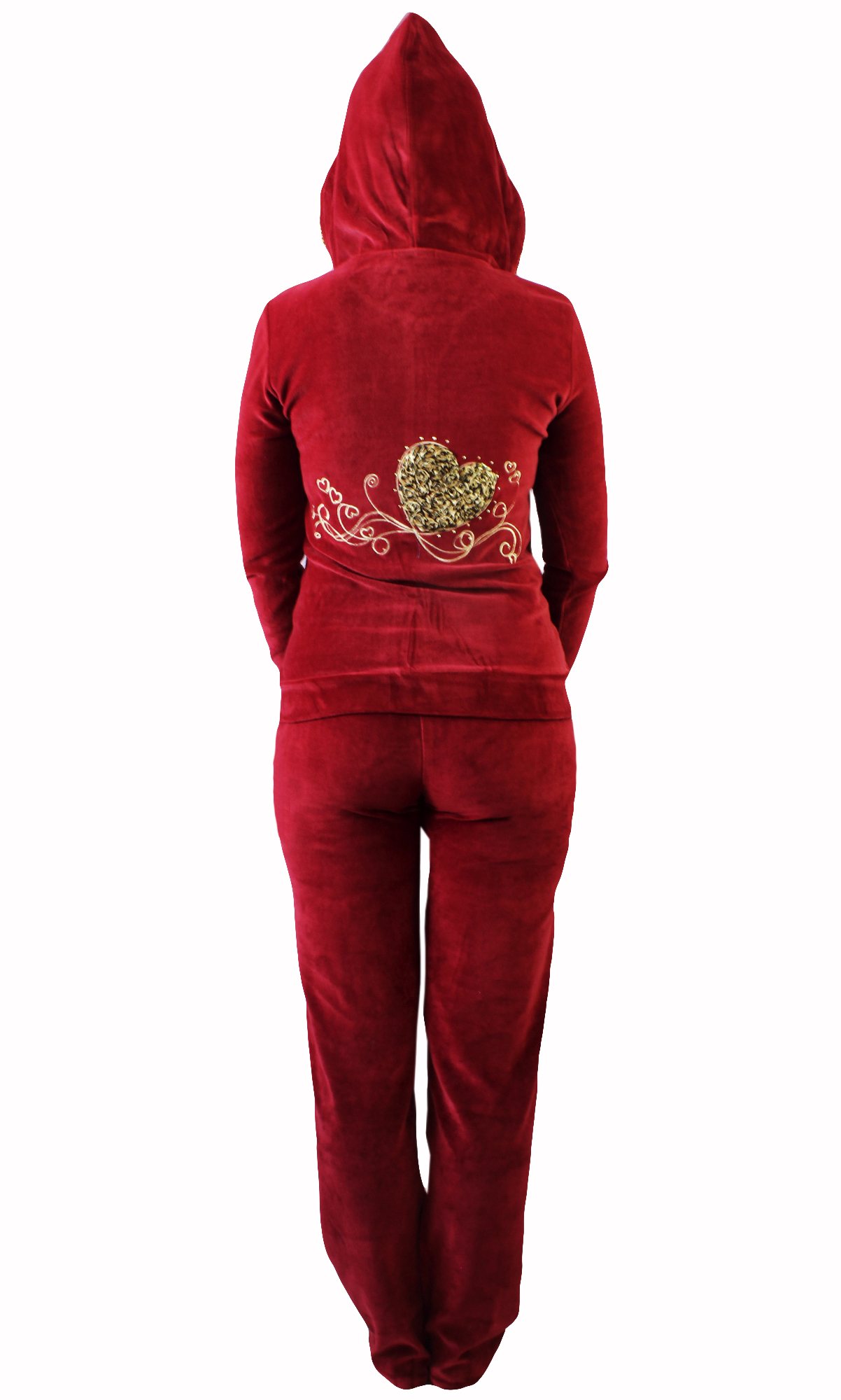 Пижамы для женщин с брюками (длинный рукав/велюр/с молнией/с капюшоном) 88134