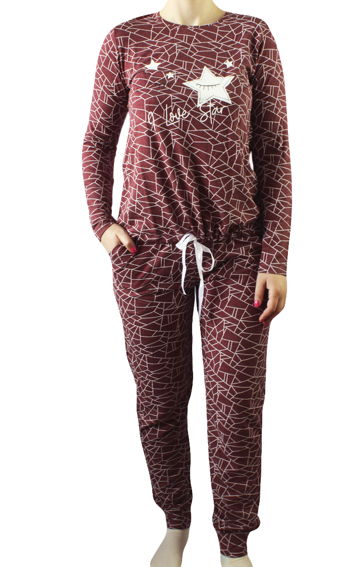 Пижамы для женщин с брюками ( длинный рукав/вискоза) 99013