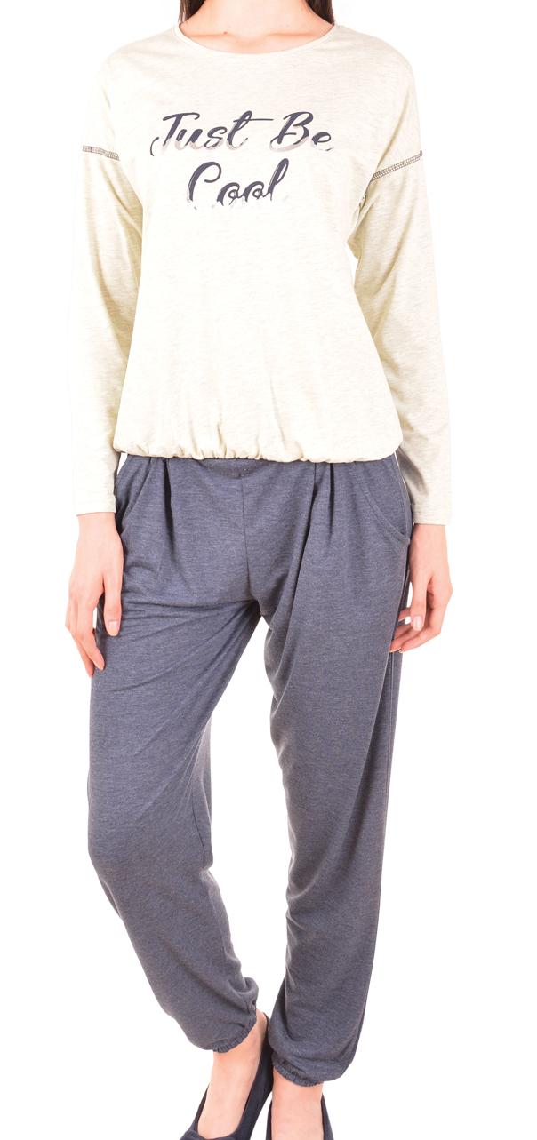 Пижамы для женщин с брюками( длинный рукав/вискоза) 86947