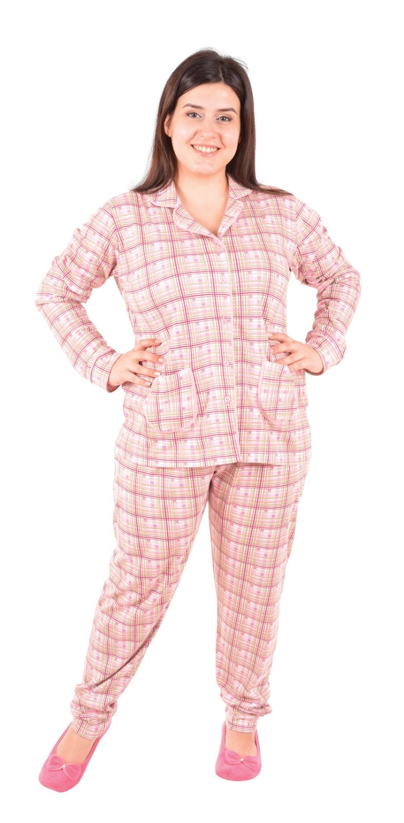 Пижамы для женщин большой размер( с брюками/длинный рукав)20002