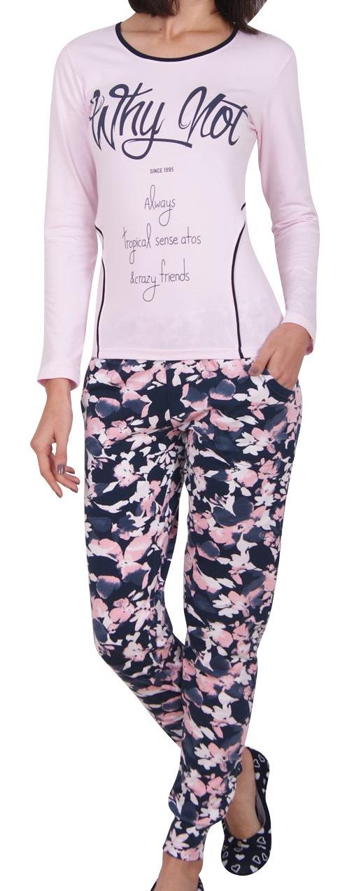 Пижамы для женщин с брюками (длинный рукав) 96070