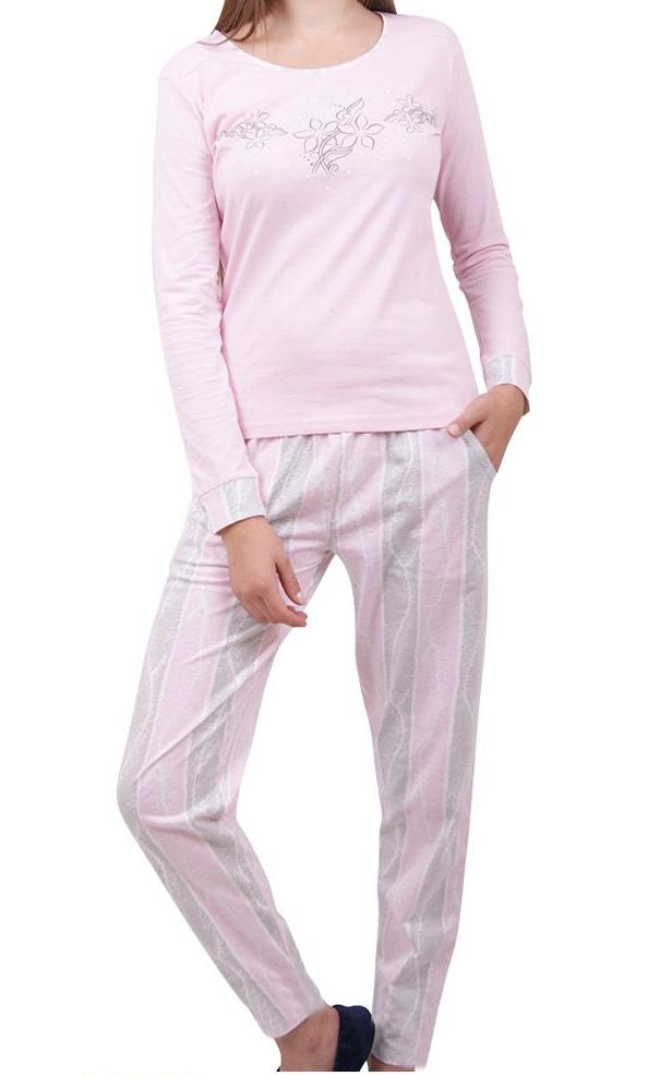 Пижамы для женщин с брюками (длинный рукав) 86689