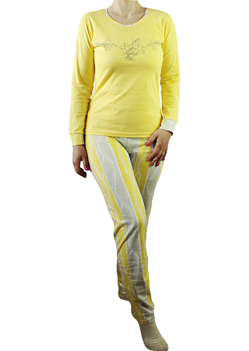 Пижамы для женщин с брюками (длинный рукав) 86689
