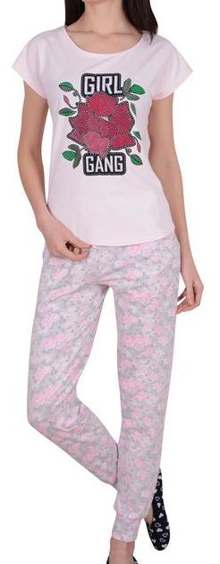 Пижамы для женщин с брюками (короткий рукав) 96081
