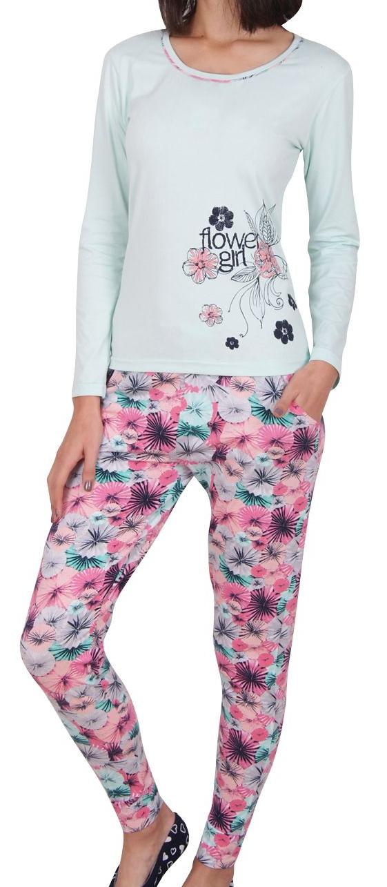 Пижамы для женщин с брюками (длинный рукав) 96078