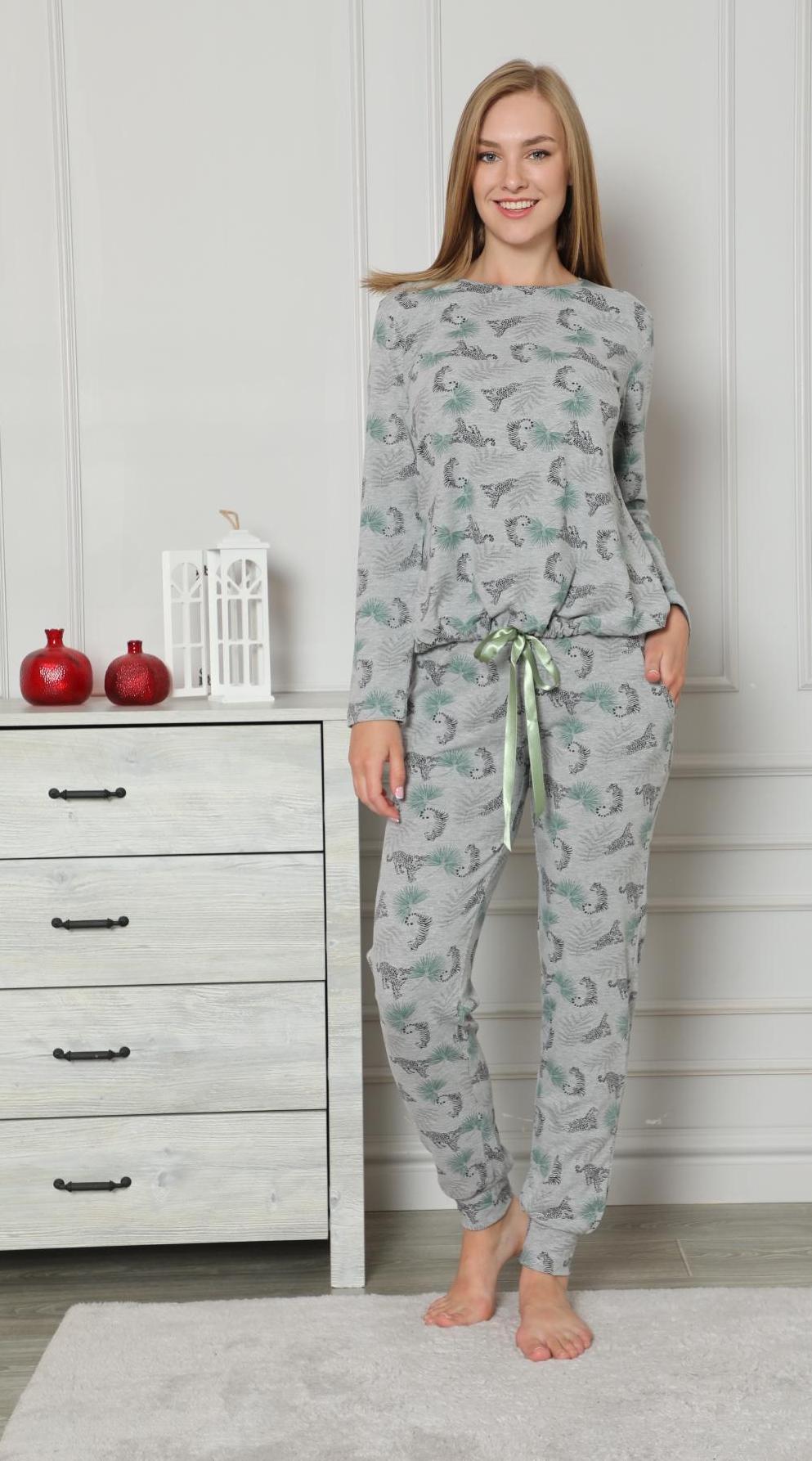 Пижамы для женщин ( с брюками/длинный рукав) 96489