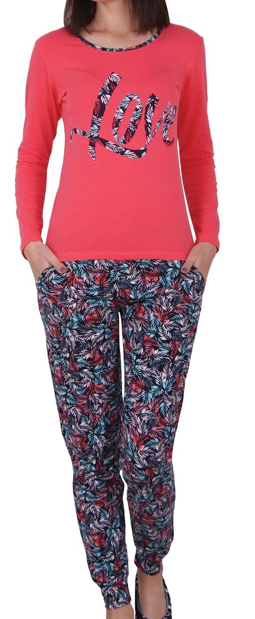 Пижамы для женщин с брюками (длинный рукав) 96080
