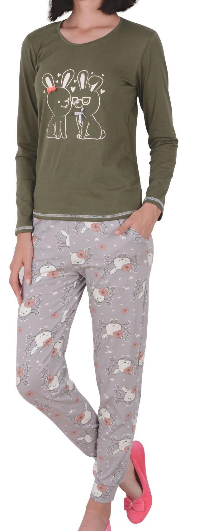 Пижамы для женщин с брюками (длинный рукав) 96166