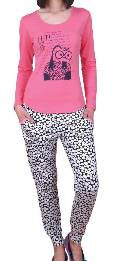 пижамы для женщин с брюками (длинный рукав) 86790