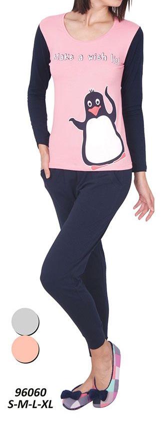 Пижамы для женщин с брюками (длинный рукав) 96060